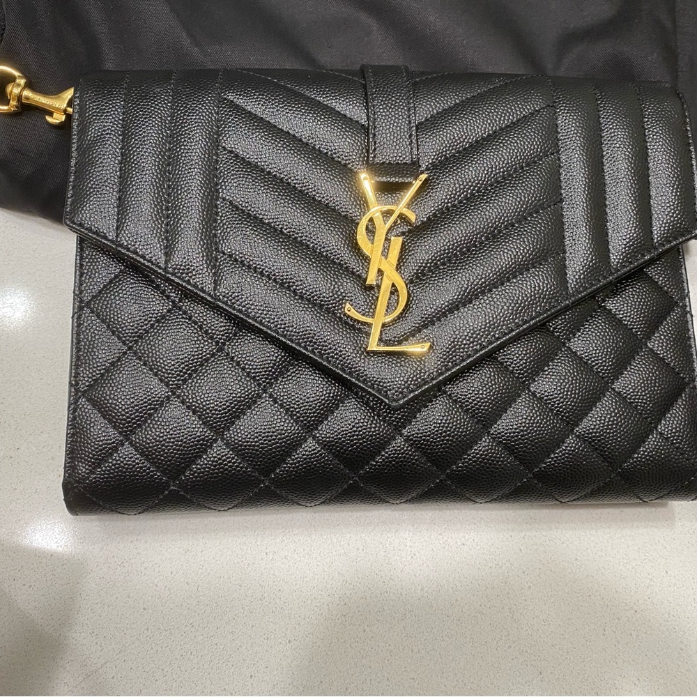 Saint Laurent envelope flap pouch clutch bag